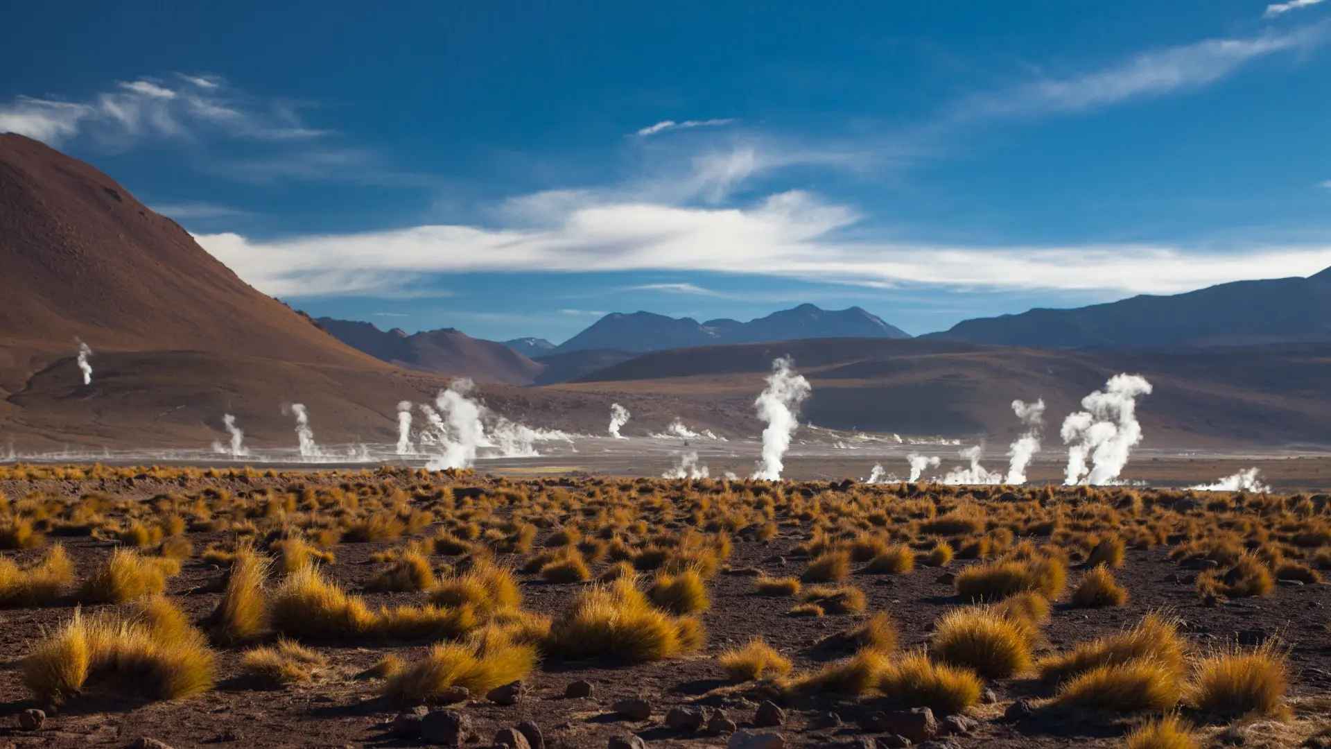 Géiseres del Tatio - amanecer en Atacama